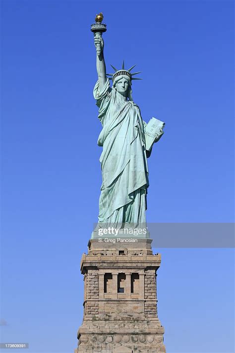 Statue Of Liberty Photograph With Blue Sky High Res Stock Photo Getty