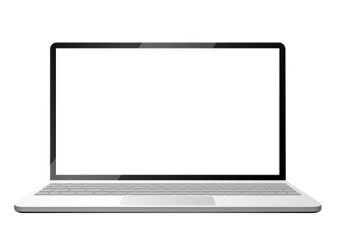 Laptop Computer Isolated On A White Background With A Blank Screen