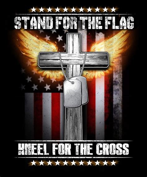 Stand For The Flag Kneel For The Cross National Day By Ddesigner I