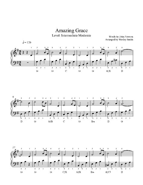All instrumentations piano solo (266) piano, vocal and guitar (173) choral satb (132) organ (61) guitar notes and tablatures (57) piano, voice (44) concert band. Amazing Grace by Traditional Piano Sheet Music | Intermediate Level