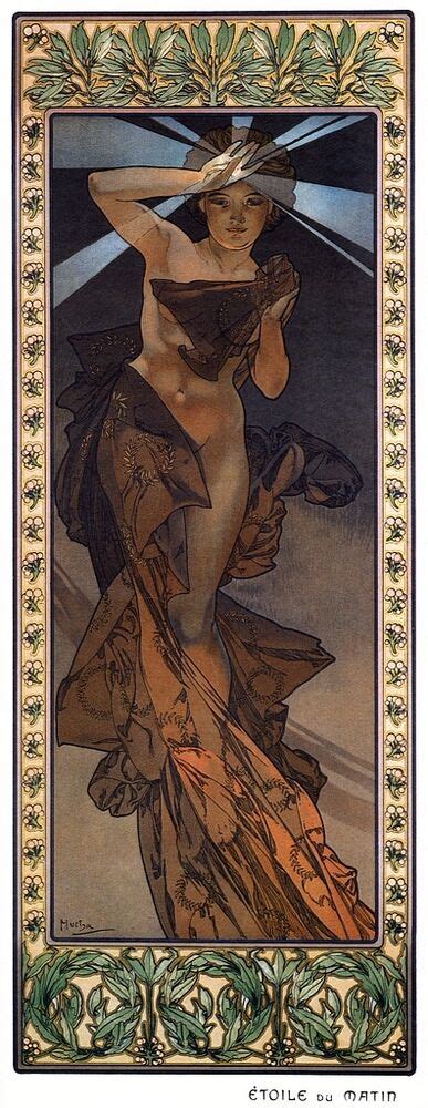 Morning Star Art Nouveau Deco Print Alphonse Mucha Poster