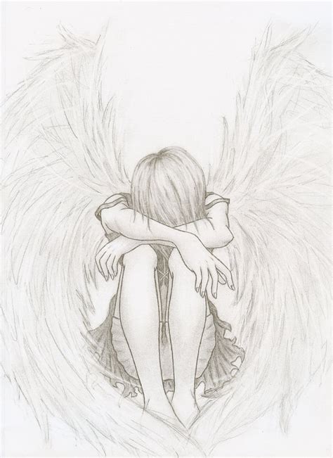 Anime Angel Drawing Pencil Sketch Colorful Realistic Art Images