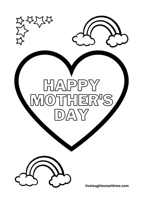 Mothers Day Coloring Pages Free Printable Live Laugh Love