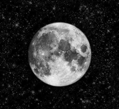 Sky With Full Moon And Stars Stock Image Image 9551911