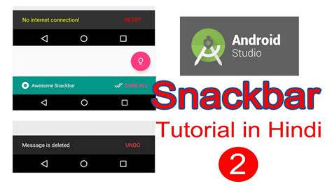 Java is the officially supported language for android. Android Studio Snackbar Tutorial in hindi | Custom Link ...