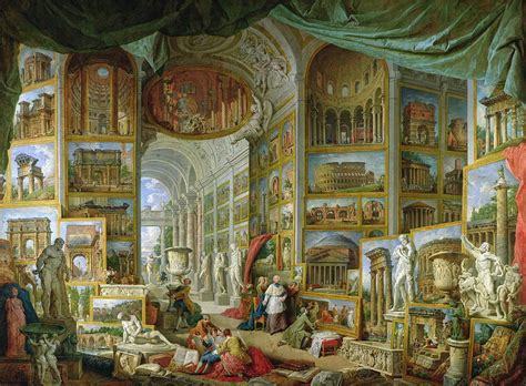 Gallery Of Views Of Ancient Rome Painting By Giovanni Paolo Panini