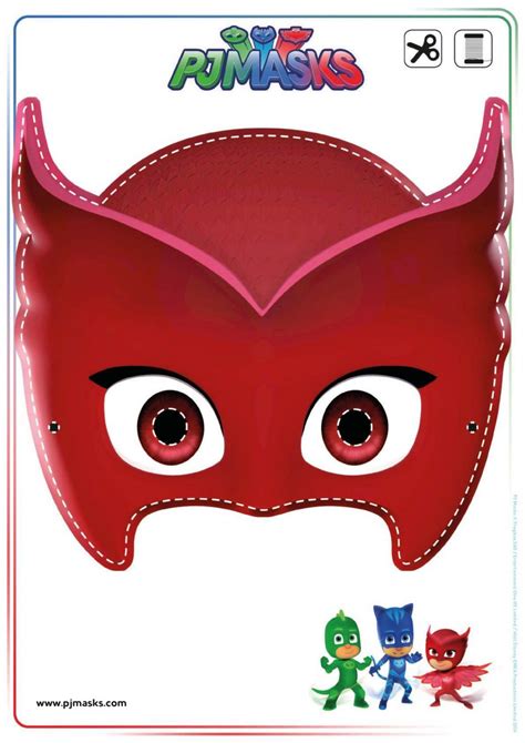 Printables PJ Masks Owlette Gekko Catboy Masks Aaron S Bday