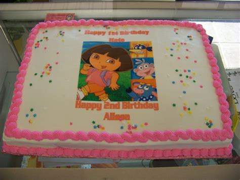 Dora The Explorer Birthday Cake A 12 Sheet Yellow Cake