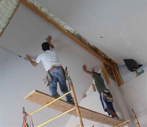 Walls are easier to hang than ceilings, and it's something one person working alone can do effectively, although the job goes faster if two people work together. Rocky Hollow Home: Hanging Drywall