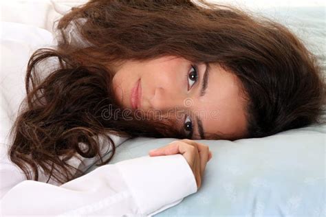 Relaxation Beautiful Woman In Bed Stock Image Image Of Happy