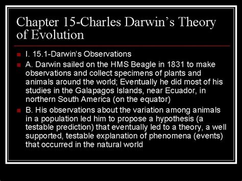 Evolution Darwins Theory Evolution Of Populations History Of