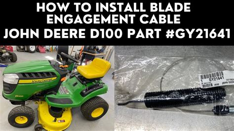 How To Install Blade Engagement Cable John Deere D100 Tractor Youtube
