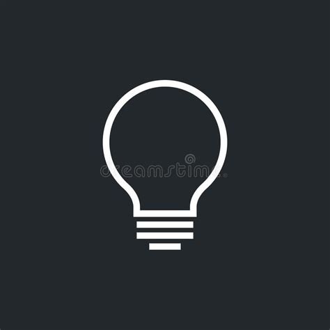 Light Bulb Outline Icon Modern Minimal Flat Design Style Lightbulb