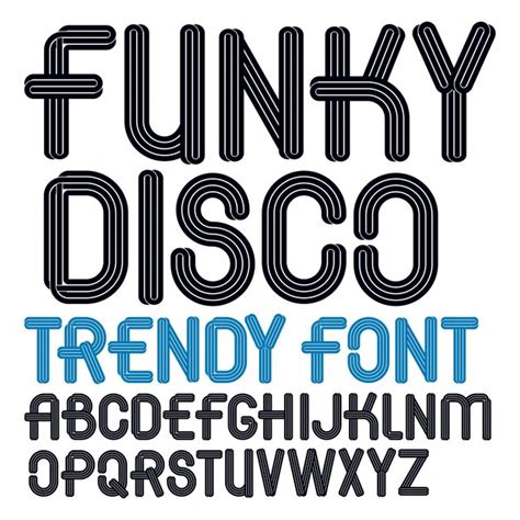Premium Vector Set Of Vector Capital Funky Alphabet Letters Isolated