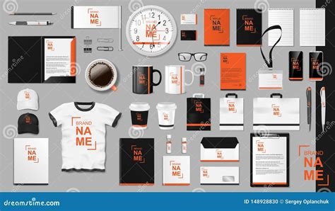 Corporate Branding Identity Template Design Modern Realistic Colorful