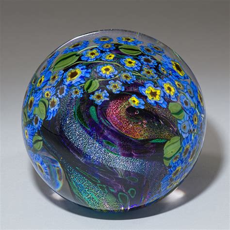 Forget Me Nots Paperweight By Shawn Messenger Art Glass Paperweight Artful Home