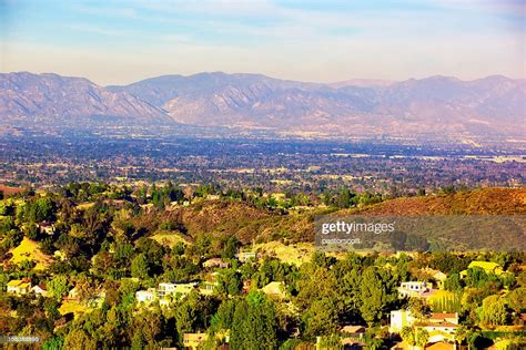 Panorama Of San Fernando Valley Los Angeles California High Res Stock