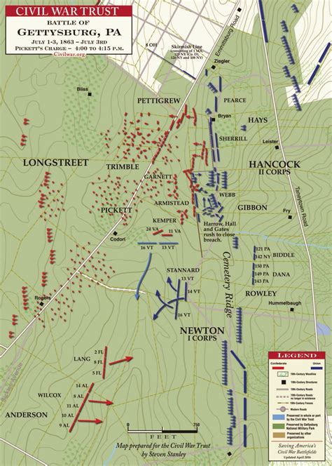 Gettysburg Picketts Charge July 3 1863 345pm To 415pm