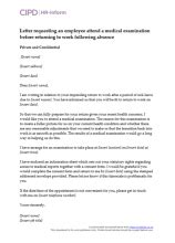 You're claiming for an employee who's eligible for sick pay due to coronavirus. Letter requesting an employee attend a medical… | CIPD HR ...