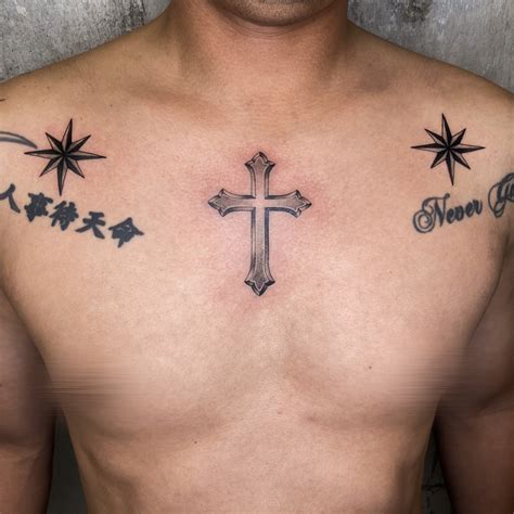 top more than 74 cross chest tattoo latest in cdgdbentre