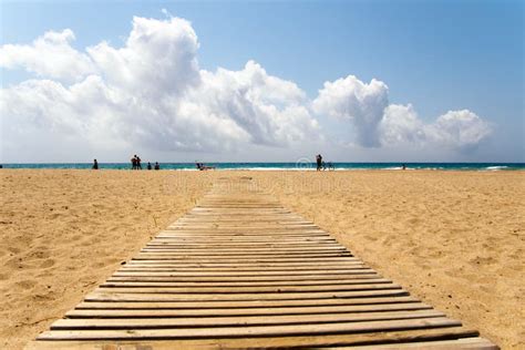 Wooden Walkway On The Sandy Beach Stock Image Image Of Natural