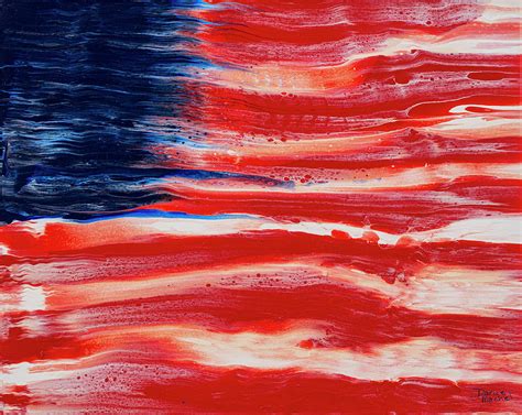 American Flag Abstraction Painting By Darice Machel Mcguire Pixels