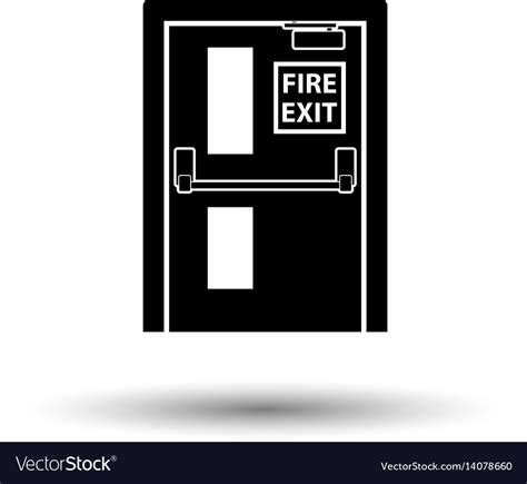 Fire Exit Door Icon Royalty Free Vector Image Vectorstock