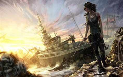 Wallpaper : vehicle, battle, soldier, Lara Croft, Tomb Raider, craft ...