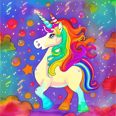 Colorful Boho Hippie Unicorn · Creative Fabrica