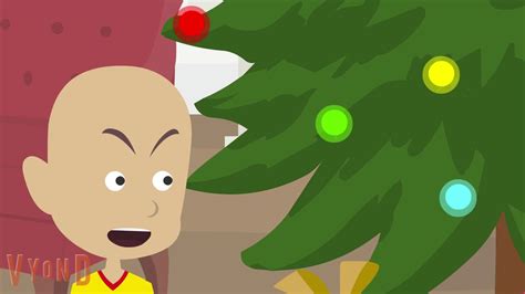 Caillou Burns The Christmas Tree And Gets Grounded Youtube