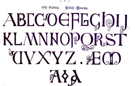 Typography Alphabet Ornamental Renaissance Medieval Vintageprintable
