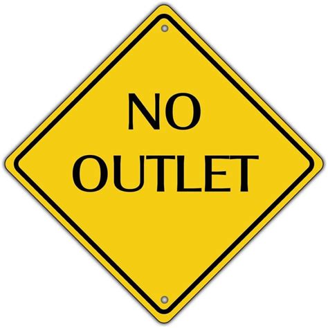 No Outlet Road Warning Metal Aluminum Street Sign 12x12