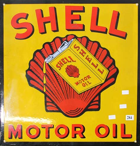 Shell Motor Oil Enamel Sign 45 X 45 Cm Signage Advertising