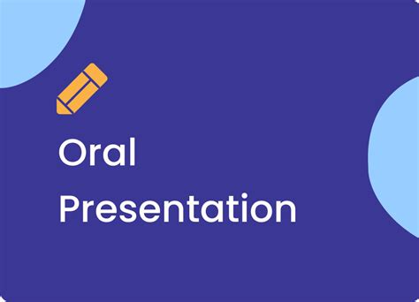 Oral Presentation With Examples