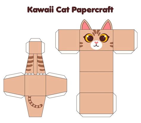8 Best Kawaii Printable Paper Cat Crafts For Free At In