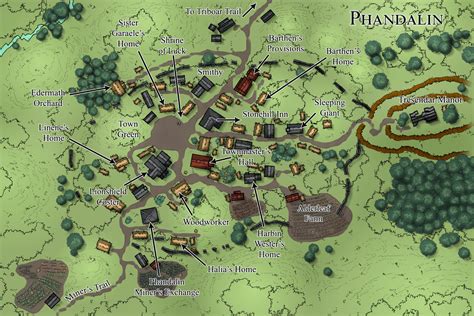 Lmop Phandalin Town Map 30x20 Rdungeondraft