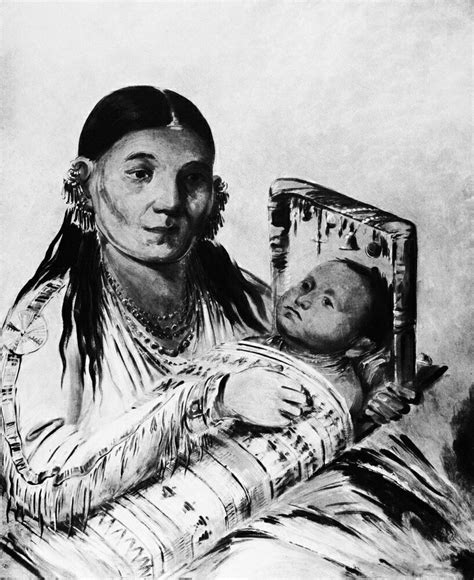 Posterazzi Catlin Iroquois Mother Nche Ah Ka Tchee An Iroquois Woman