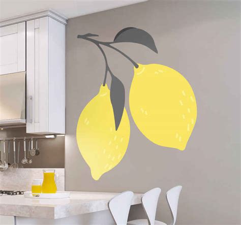 Tropical Lemon Fruit Vinyl Wall Sticker Tenstickers
