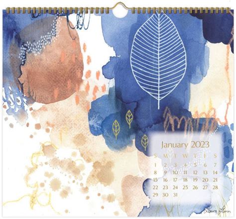 2023 Spiral Wall Calendar Flourish And Flow By Horn Lauraartist