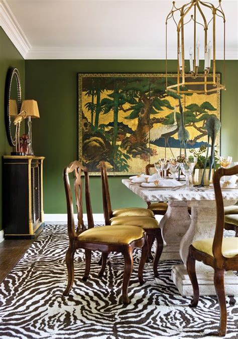 Olive Green Decor Dining Room Olive Green Green Interior Design
