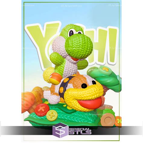 Yoshi 3d Printing Figurine Yoshi Woolly World Specialstl