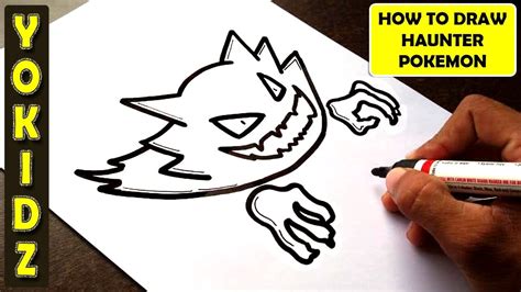 How To Draw Haunter Pokemon Youtube