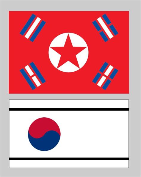 Flags Of North South Korea And South North Korea Vexillology