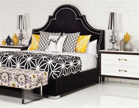 Make the lexi black velvet king bed part of your dream bedroom setup. www.roomservicestore.com - Bel-Air Bed in Black Velvet