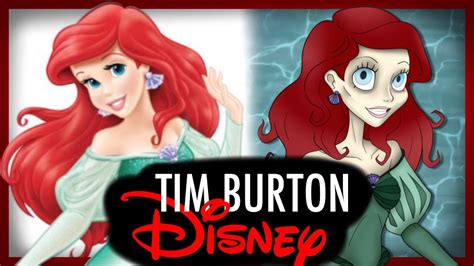 What If Tim Burton Drew Disney Princesses Youtube