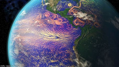 Technicolour Swirls Show The Varied Temperatures Of The Ocean Currents