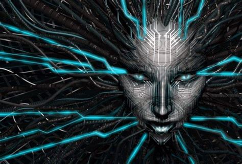 Shodan Face Video Games Wires System Shock 2