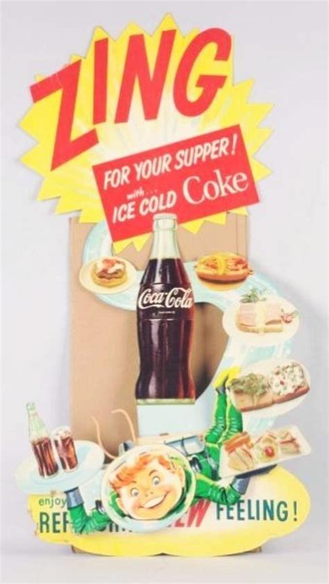 Coca Cola Zing Advertising Display Sign Value And Price Guide