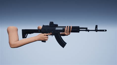 Ak Prototype Animated Fps Rifle By Alexander Bezdelov In Weapons Ue4