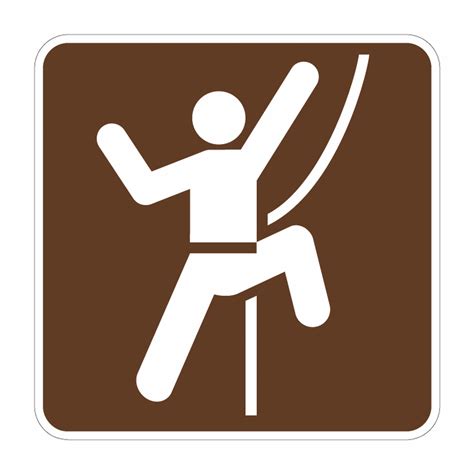 Technical Rock Climbing Symbol Sign Rs 081 Nps National Park